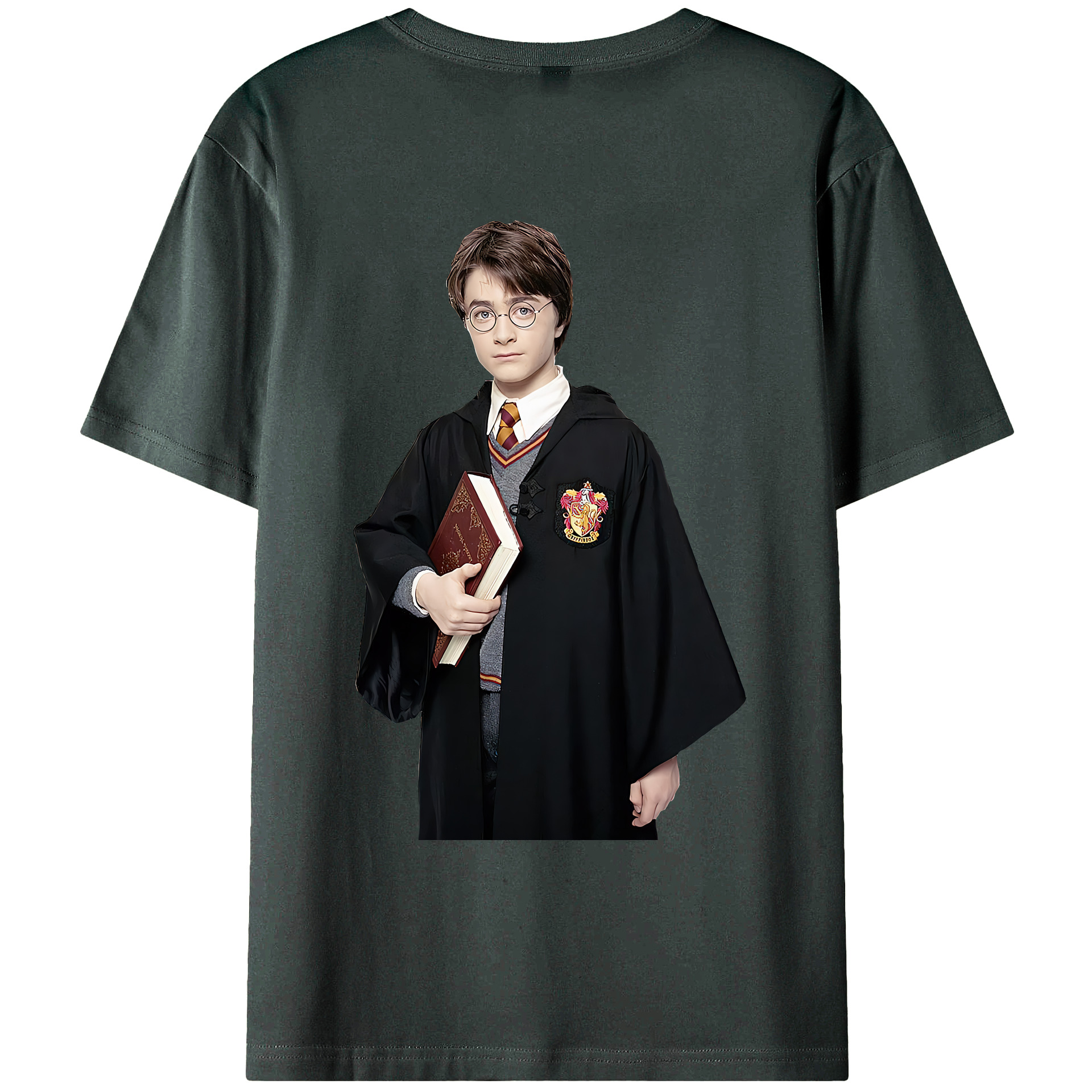 （画像用） Harry Potter ハリー・ポッターシリーズ 綿100％ メンズ半袖Tシャツ（バックプリント） 通気性
